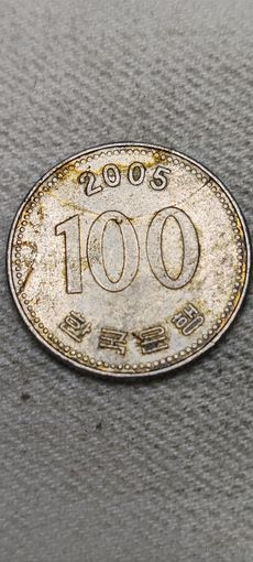 Южная Корея 100 вона 2005