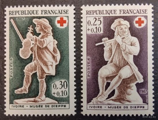 Франция. 1967г. Mi1607-08**. Красный крест.
