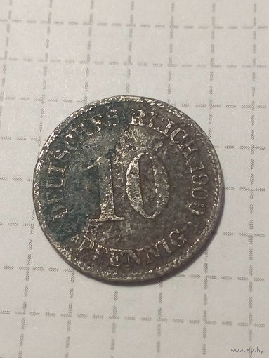 10 пфеннигов Германия 1900 год