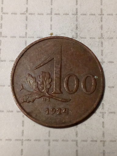 100 крон Австрия 1924 год