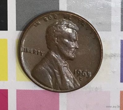 США 1 цент 1963 D