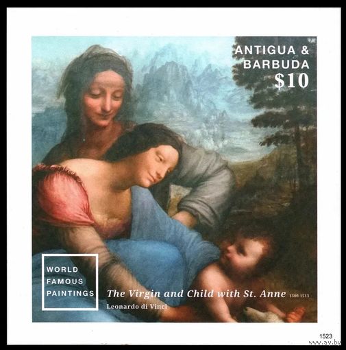 2016 Антигуа и Барбуда 2016 B754b Всемирно известные картины 9,00 евро