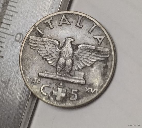 Италия 5 чентезимо, 1938