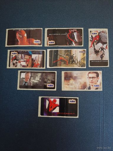 Наклейки Человек-Паук ЖУЙКА spider man. Состояние отличное. 8 шт. Цена за 1 шт. 8 р., за набор 60 р.