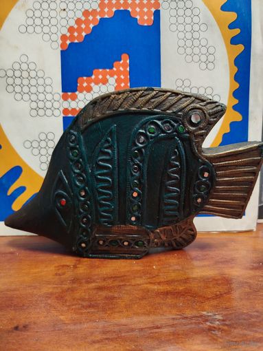 Редкая Рыба из дерева ручная работа