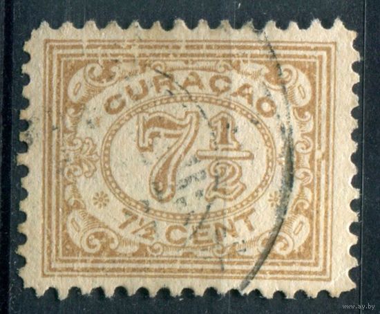 Нидерландские колонии - Кюрасао - 1915г. - цифры, перфорация 11 1/2, 7 1/2 с - 1 марка - гашёная [Mi 55]. #3-WB-93-A-1