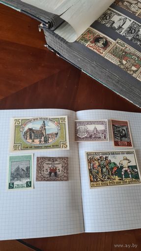 С 1 РУБЛЯ ! ЛОТ  6 ШТУК НОТГЕЛЬД ГЕРМАНИЯ 1921-1922 ГОД