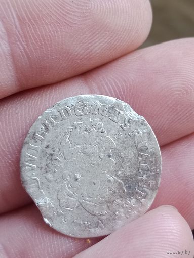 Монета серебро Пруссия 6 грошей Фридрих Вильгельм 1686 г.