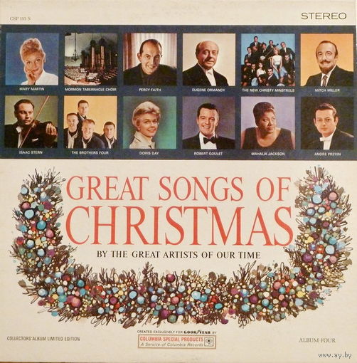 Great Songs Of Christmas By The Great Artists Of Our Time, LP 1964