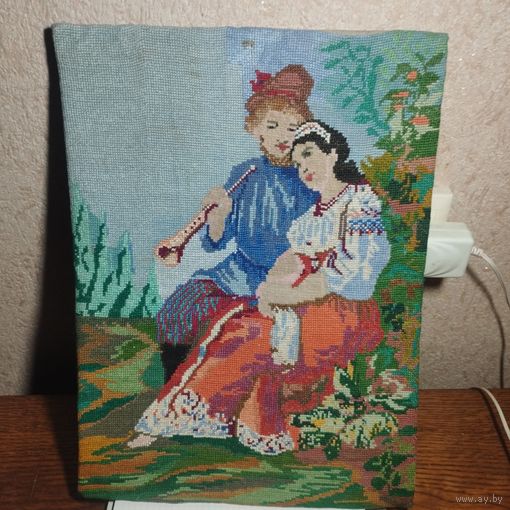 Старинная вышивка панно