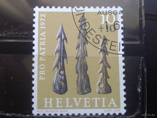 Швейцария, 1972, Архитектурные находки, полная серия (4 скана)