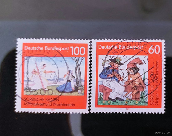 Германия 1991. Сказки. Литература (2 марки)