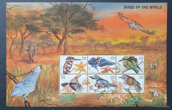Фауна Птицы 1Мл Невис 1999 MNH** Mi 1378-1383 10.5e кат