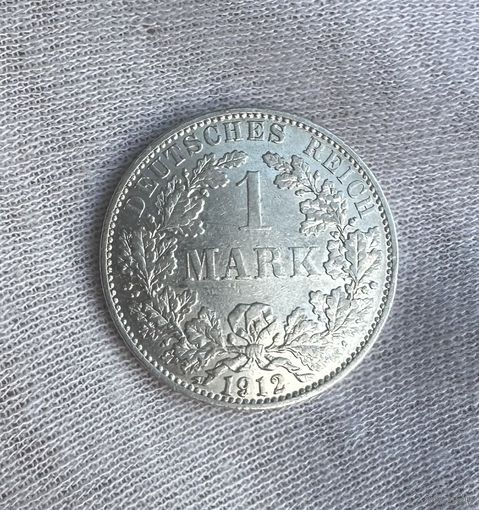 1 марка 1912 А Германская империя! Отличная! С рубля без мц!