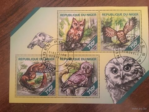 Нигер 2014 совы (блок)