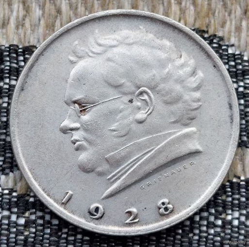 Австрия 2 шиллинг 1928 года. Серебро. Сторгуй за свою цену, предложи обмен!  Y