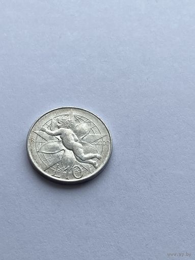 10 лир 2000 г., Сан-Марино