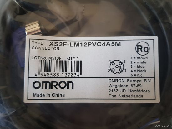 Соединительный кабель OMRON XS2F-LM12PVC4A5M   (2 шт.)