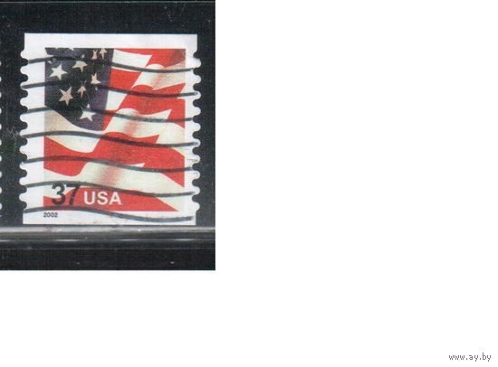 США-2002 (Мих.3595 I) ,  гаш., Стандарт, Флаг(одиночка),
