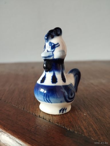 Статуэтка фарфоровая Петушок, Гжель