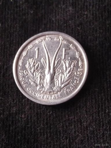 1. Распродажа! Французская Западная Африка 1 франк 1948 г. Нечастая! UNC!