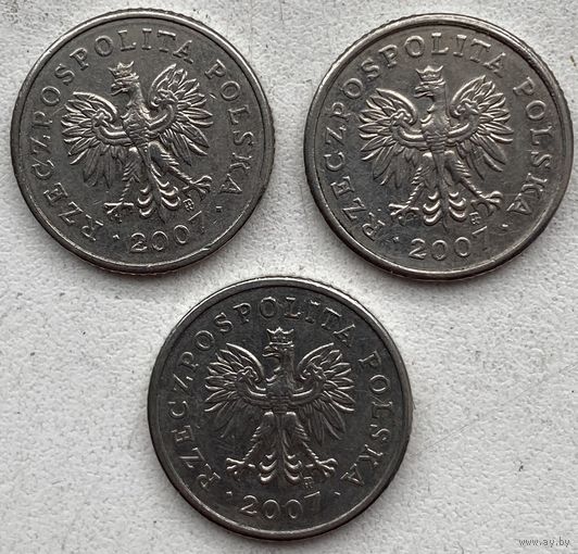 Польша 10 грошей 2007 г. Цена за 1 шт.