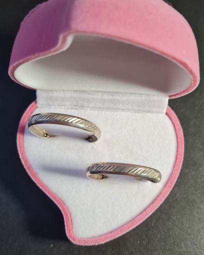 Серьги кольца Конго БОЛЬШИЕ серебро 925 лот #24, С РУБЛЯ! МНОГО ЛОТОВ С РУБЛЯ БЕЗ МЦ!