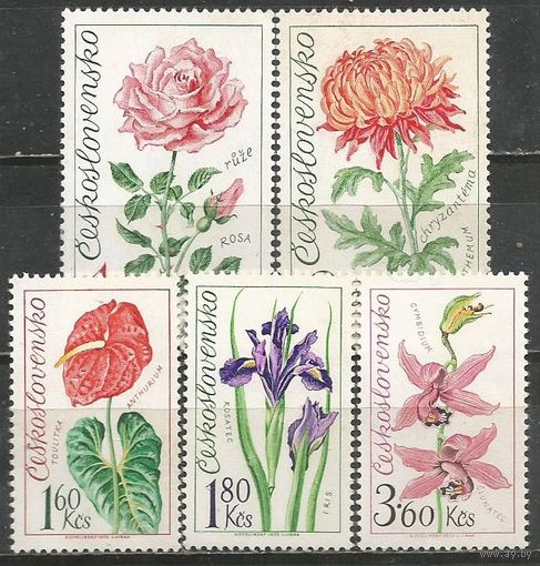 Чехословакия. Садовые цветы. 1973г. Mi#2148-52.