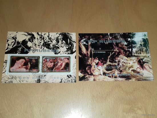 Корея КНДР 1983 Живопись. Рубенс. 2 блока одним лотом