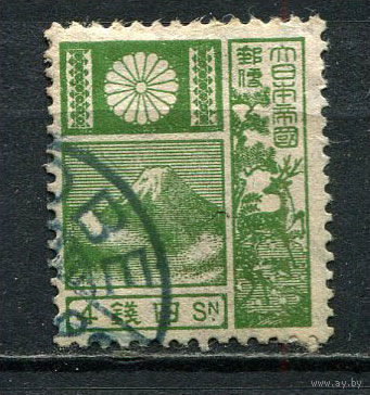 Японская империя - 1922 - Гора Фудзи 4S - [Mi.152A] - 1 марка. Гашеная.  (Лот 72GR)-T41P35