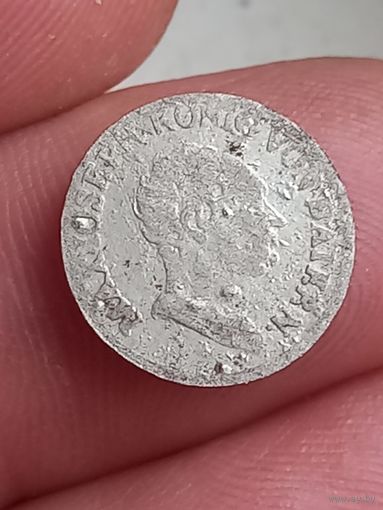 1 крейцер 1814 г ., Королевство Бавария , с 1 рубля, без мц