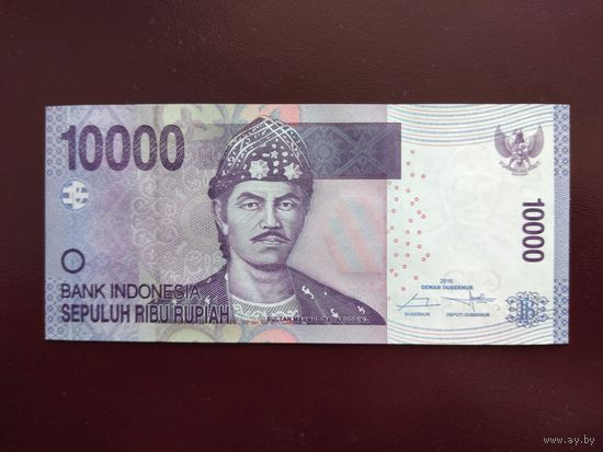 Индонезия 10000 рупий 2016 UNC