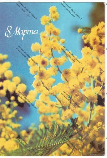 Открытка 8 марта, 1986 г., чистая