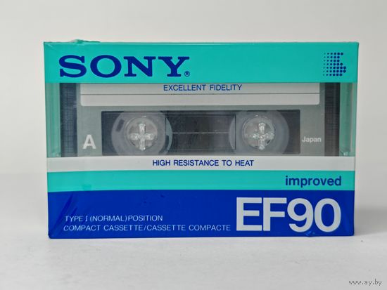 Кассета SONY EF 90 Япония. Новая, запечатаная.