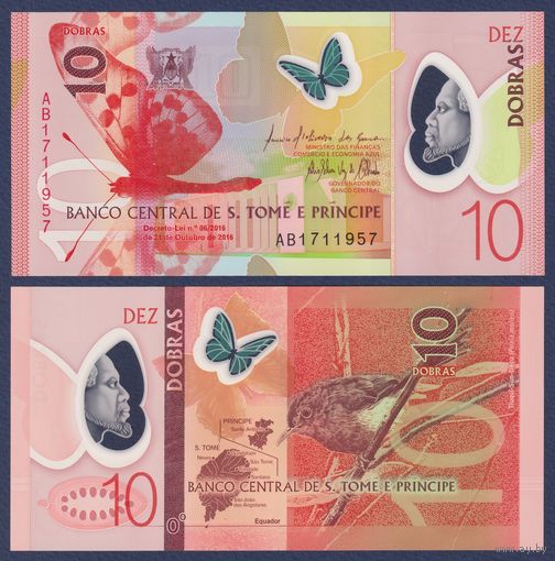 Сан-Томе и Принсипи, 10 добра 2016 г., P-71 (полимер), UNC