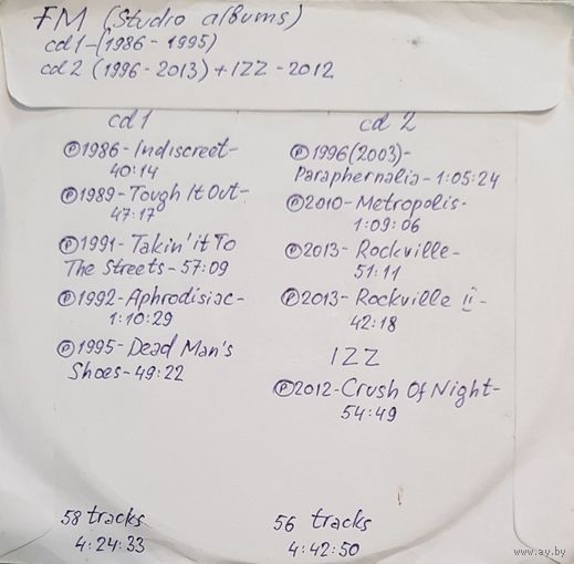 CD MP3 дискография FM на 2 CD