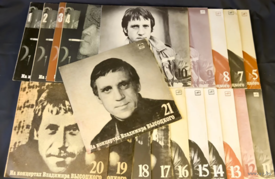 Виниловые пластинки В. Высоцкий (21 диск)