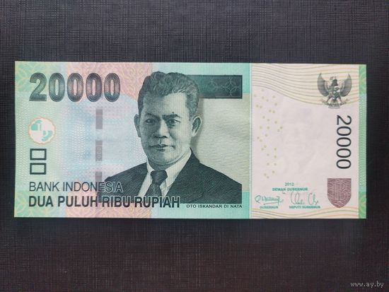 Индонезия 20 000 рупий 2012г unc, пресс