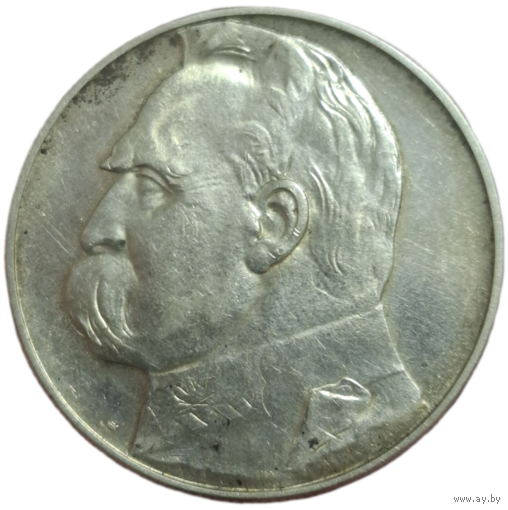 10 злотых .1935 Пилсудский красивый