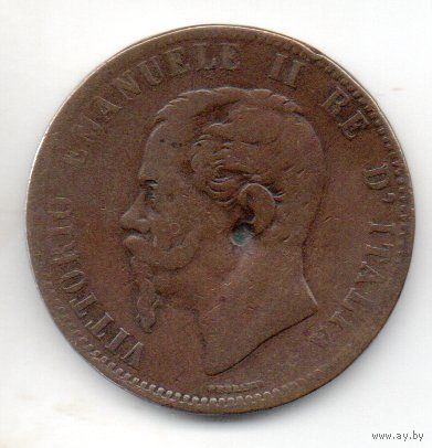 КОРОЛЕВСТВО ИТАЛИЯ. 10 ЧЕНТЕЗИМО 1866 Н. ХИТОН, БИРМИНГЕМ