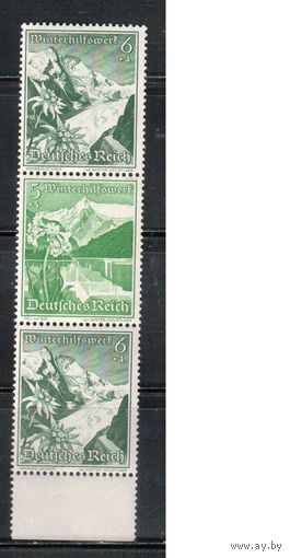 Германия-1938,(Мих.S248)  ** , Зимняя помощь, Цветы