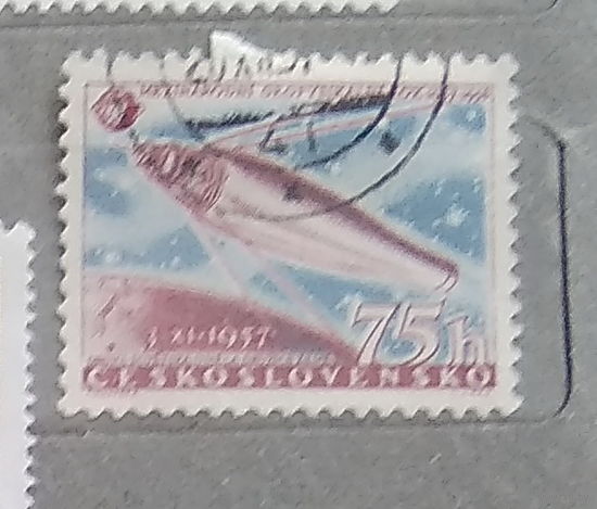 Космос  Год 45-летие Русской революции Чехословакия 1957 год лот 1044