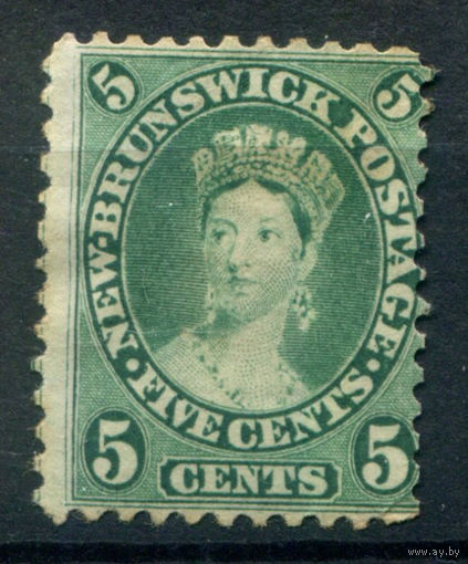 Британские колонии - Нью-Брансуик - 1860/63г. - королева Виктория, 5 с - 1 марка - чистая, без клея [Mi 6]. #3-WB-68-A-1