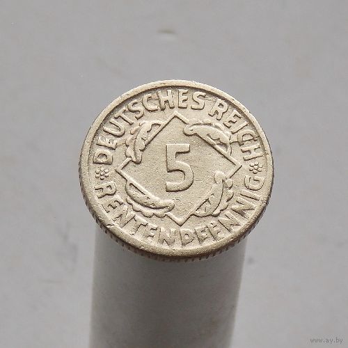 Германия 5 рейтенпфеннигов 1924 D