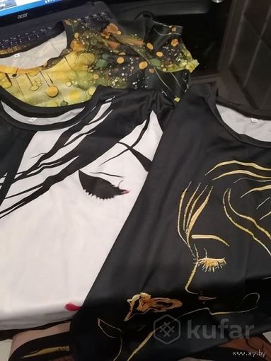 Симпатичные футболки, новые, р-р 48-50
