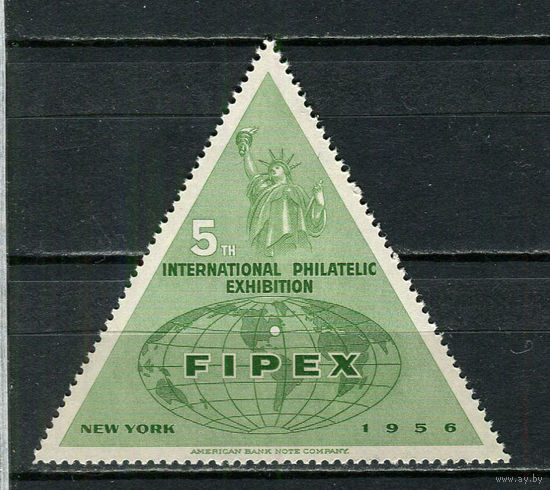США - 1956 - Филателистическая выставка FIPEX в Нью-Йорке - 1 виньетка. MNH.  (Лот 28Jo)-T4P16