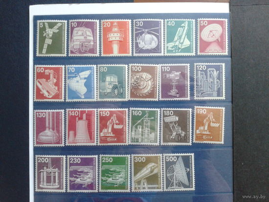 Берлин 1975-1982 Стандарт Индустрия и техника Михель-48,0 евро полная серия 23 марки