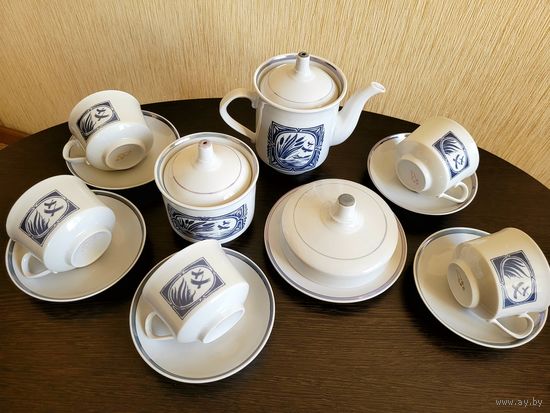 Чайный сервиз "Журавли", Дулёво, 1993 г.