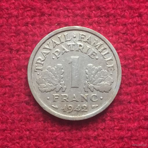 Франция 1 франк 1942 г.