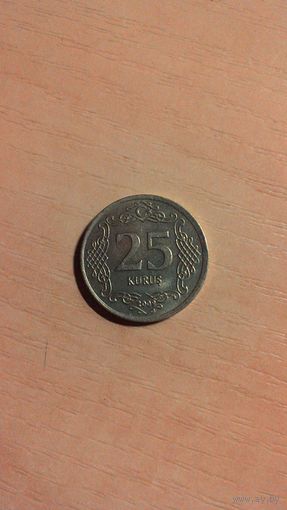 Турция, 25 новых курушей 2009.